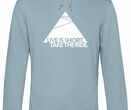 MQ LIVE IS SHORT TAKE THE RIDE - Organic Hoodie Unisex - hellblau