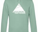 MQ LIVE IS SHORT TAKE THE RIDE - Organic Hoodie Unisex - grün